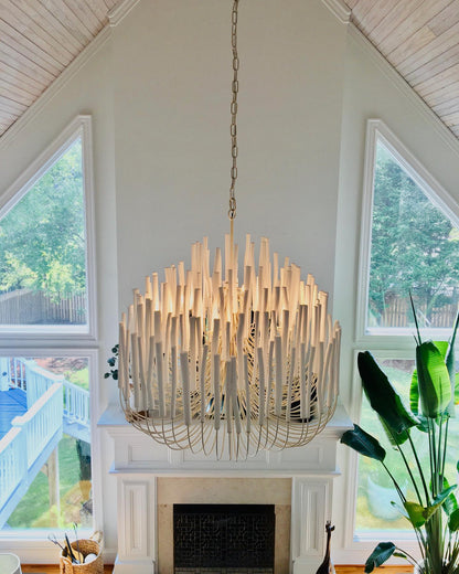 Swinton Crystal Chandelier - Elegant Lighting, Adjustable Height