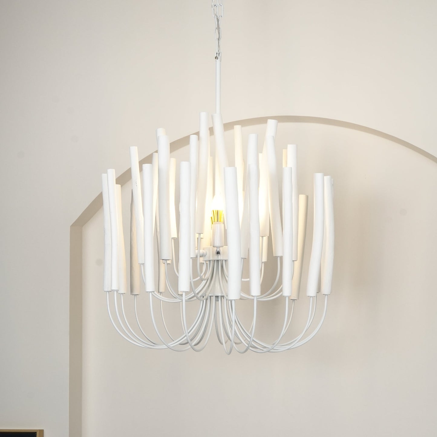 Swinton Crystal Chandelier - Elegant Lighting, Adjustable Height