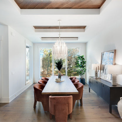 Swinton Crystal Chandelier - Elegant Lighting, Adjustable Height