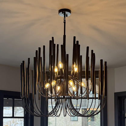 Swinton Crystal Chandelier - Elegant Lighting, Adjustable Height