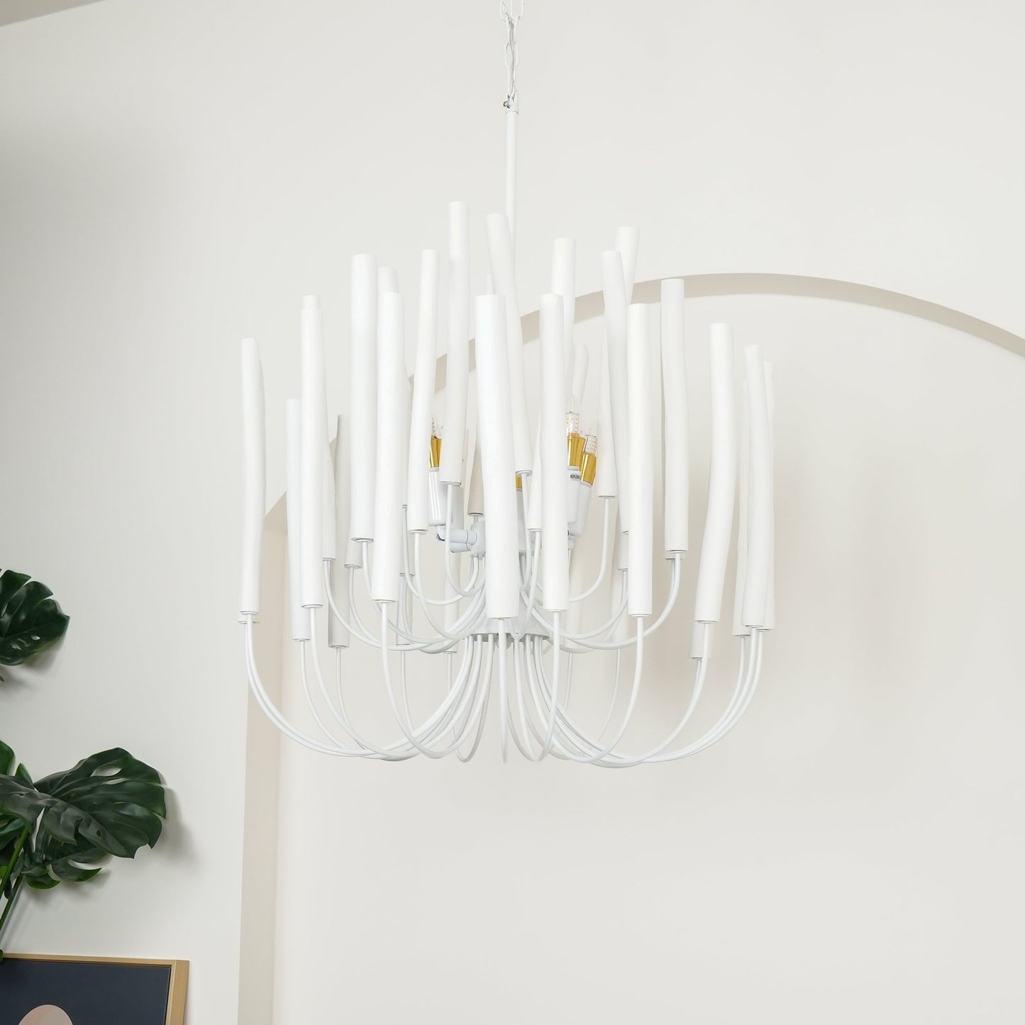Swinton Crystal Chandelier - Elegant Lighting, Adjustable Height