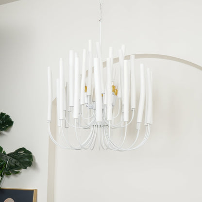 Swinton Crystal Chandelier - Elegant Lighting, Adjustable Height