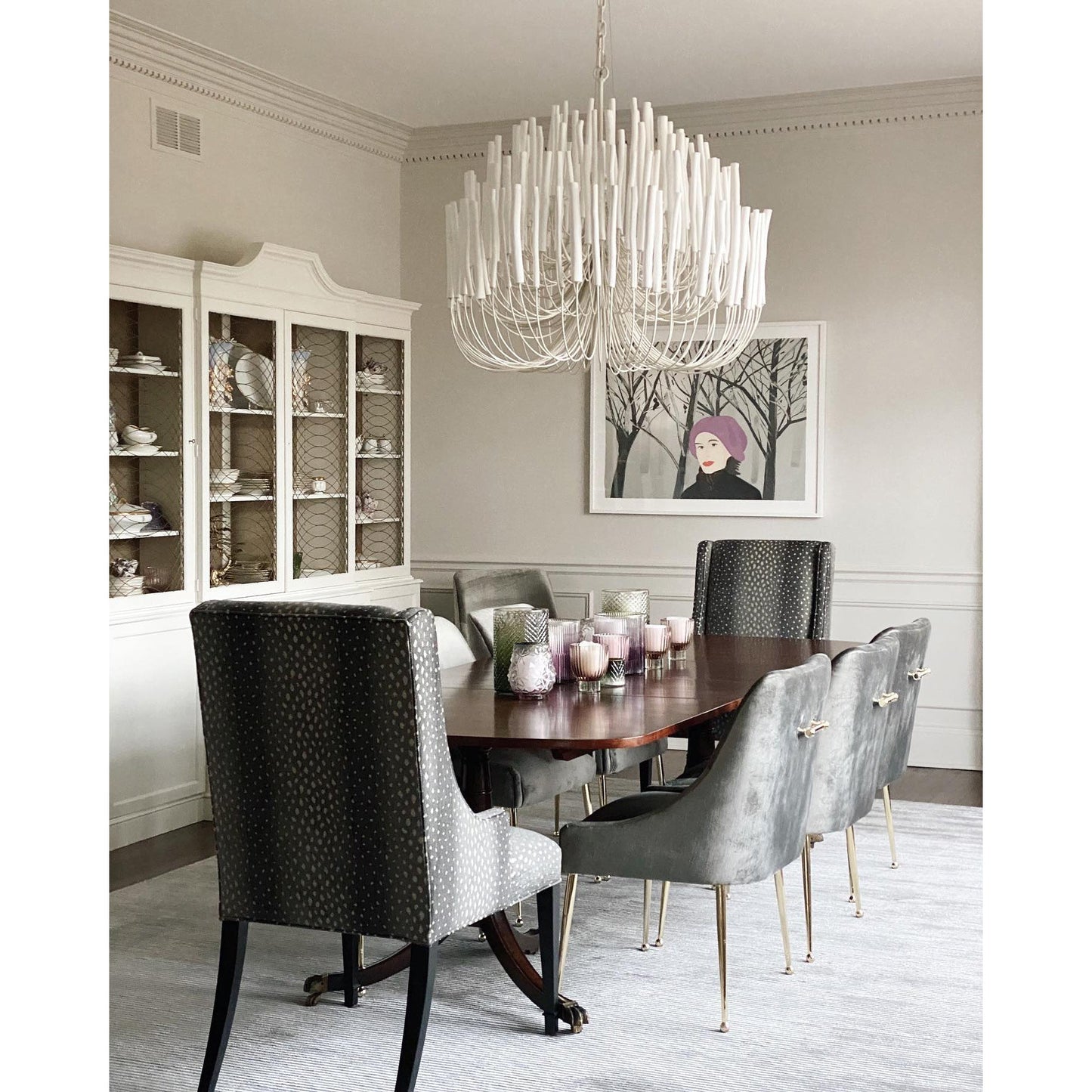 Swinton Crystal Chandelier - Elegant Lighting, Adjustable Height