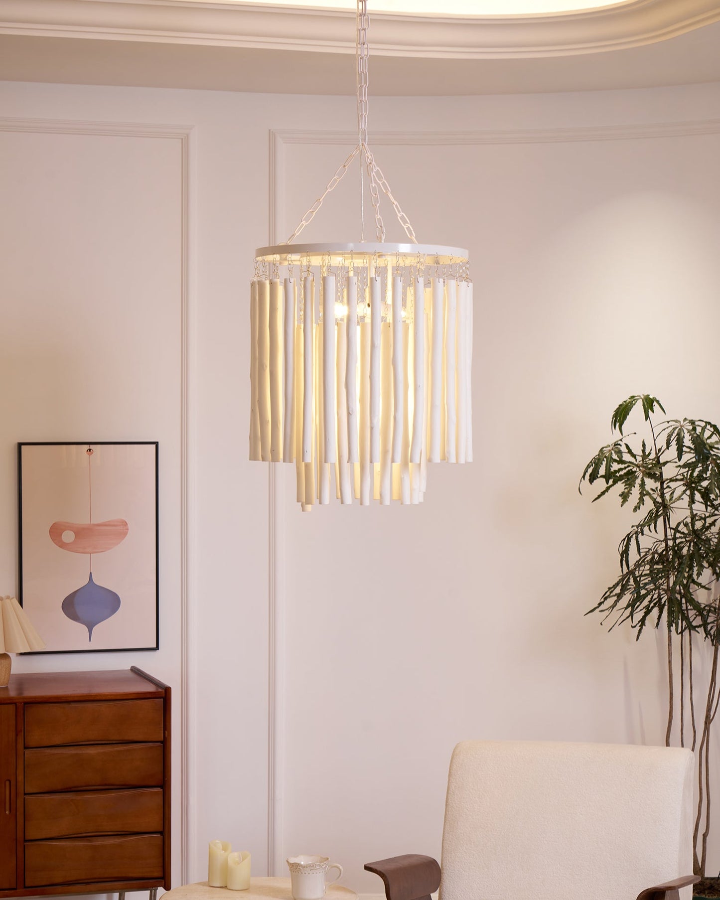 Swinton Crystal Chandelier - Elegant Lighting, Adjustable Height