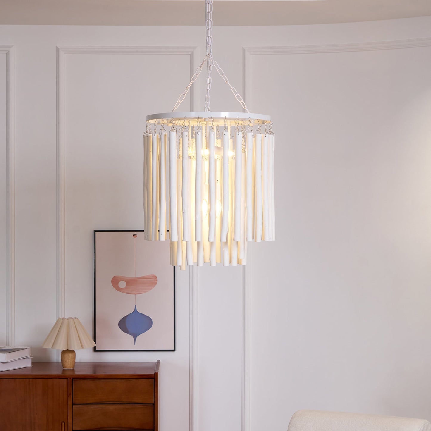 Swinton Crystal Chandelier - Elegant Lighting, Adjustable Height