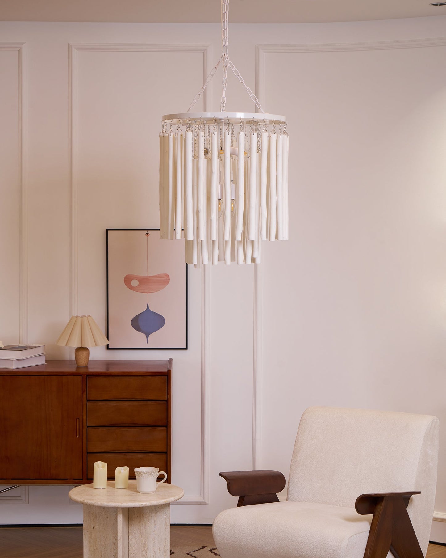 Swinton Crystal Chandelier - Elegant Lighting, Adjustable Height
