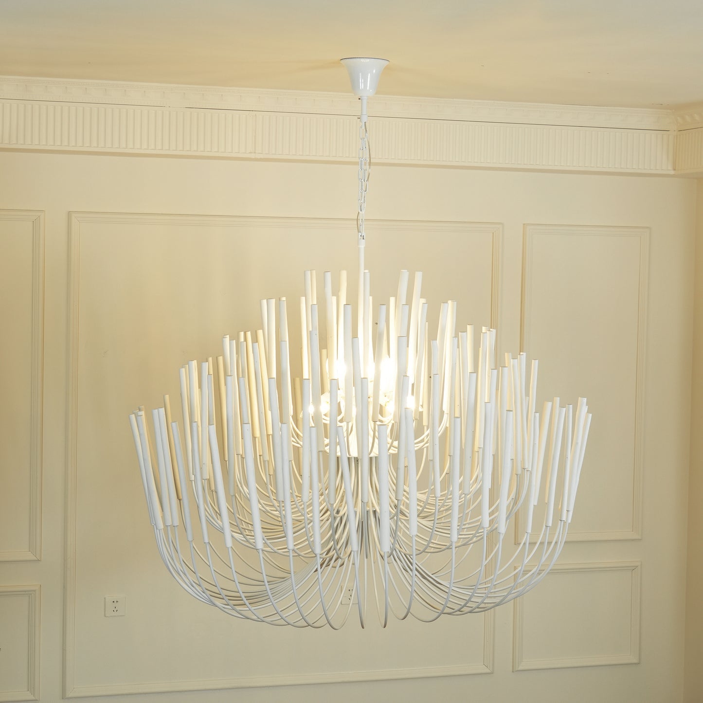 Swinton Crystal Chandelier - Elegant Lighting, Adjustable Height