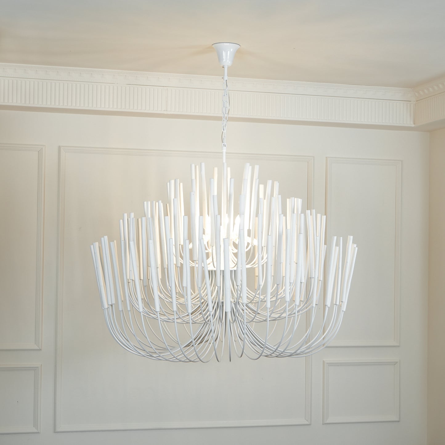 Swinton Crystal Chandelier - Elegant Lighting, Adjustable Height