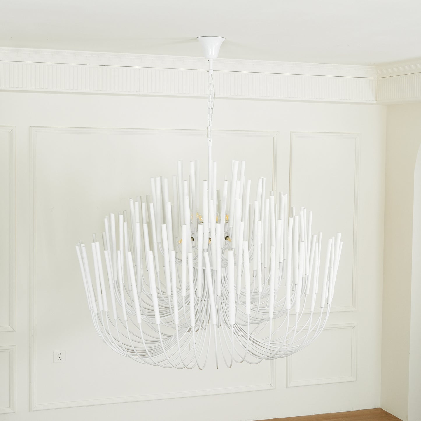 Swinton Crystal Chandelier - Elegant Lighting, Adjustable Height