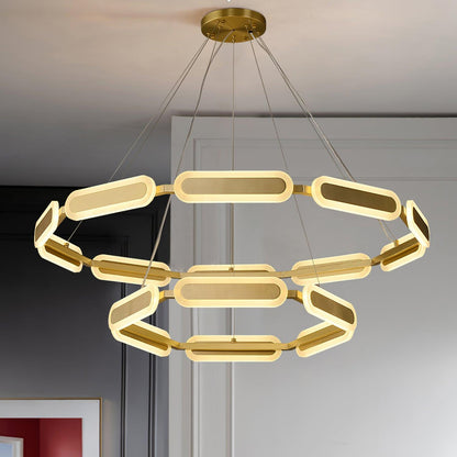 Elegant Swirl Chandelier - Contemporary Design with Adjustable Lightin