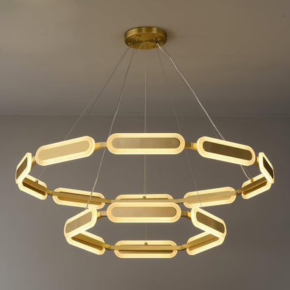 Elegant Swirl Chandelier - Contemporary Design with Adjustable Lightin