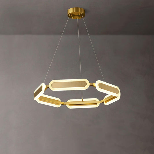 Elegant Swirl Chandelier - Contemporary Design with Adjustable Lightin