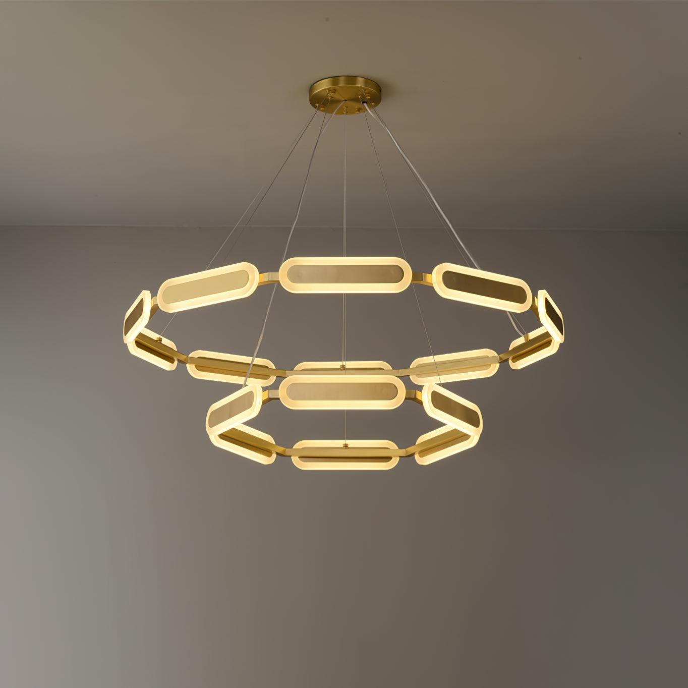 Elegant Swirl Chandelier - Contemporary Design with Adjustable Lightin