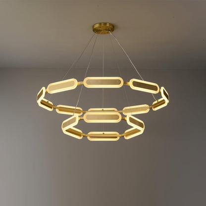 Elegant Swirl Chandelier - Contemporary Design with Adjustable Lightin