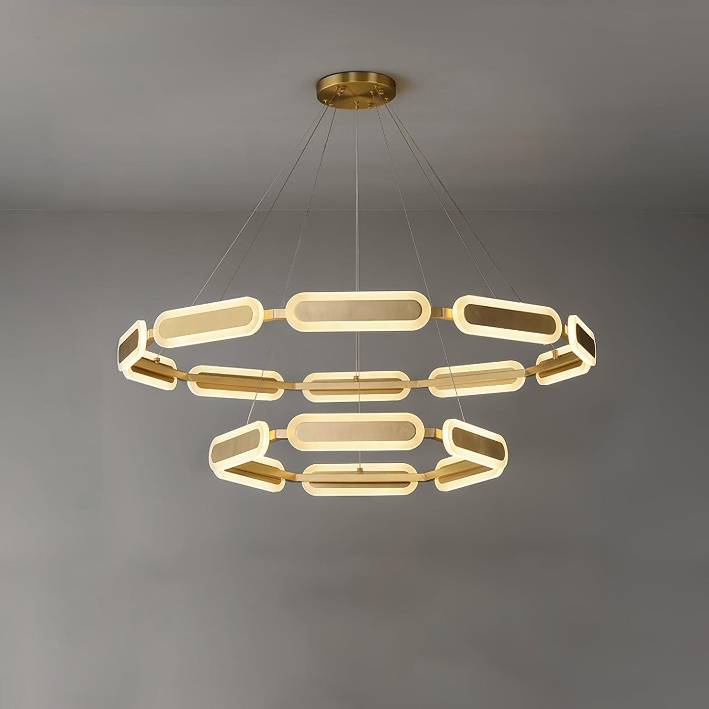 Elegant Swirl Chandelier - Contemporary Design with Adjustable Lightin