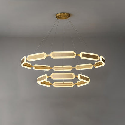 Elegant Swirl Chandelier - Contemporary Design with Adjustable Lightin