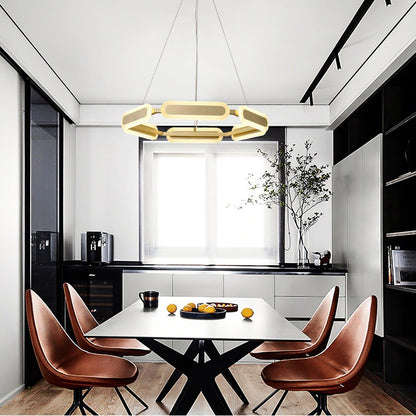 Elegant Swirl Chandelier - Contemporary Design with Adjustable Lightin