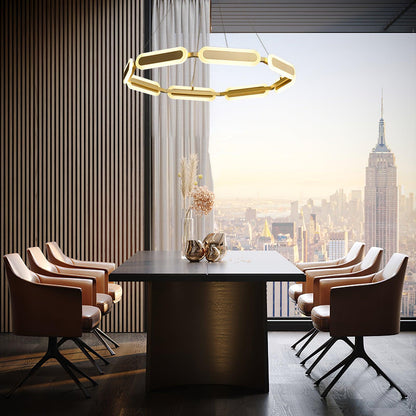 Elegant Swirl Chandelier - Contemporary Design with Adjustable Lightin