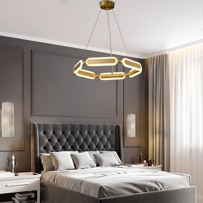 Elegant Swirl Chandelier - Contemporary Design with Adjustable Lightin