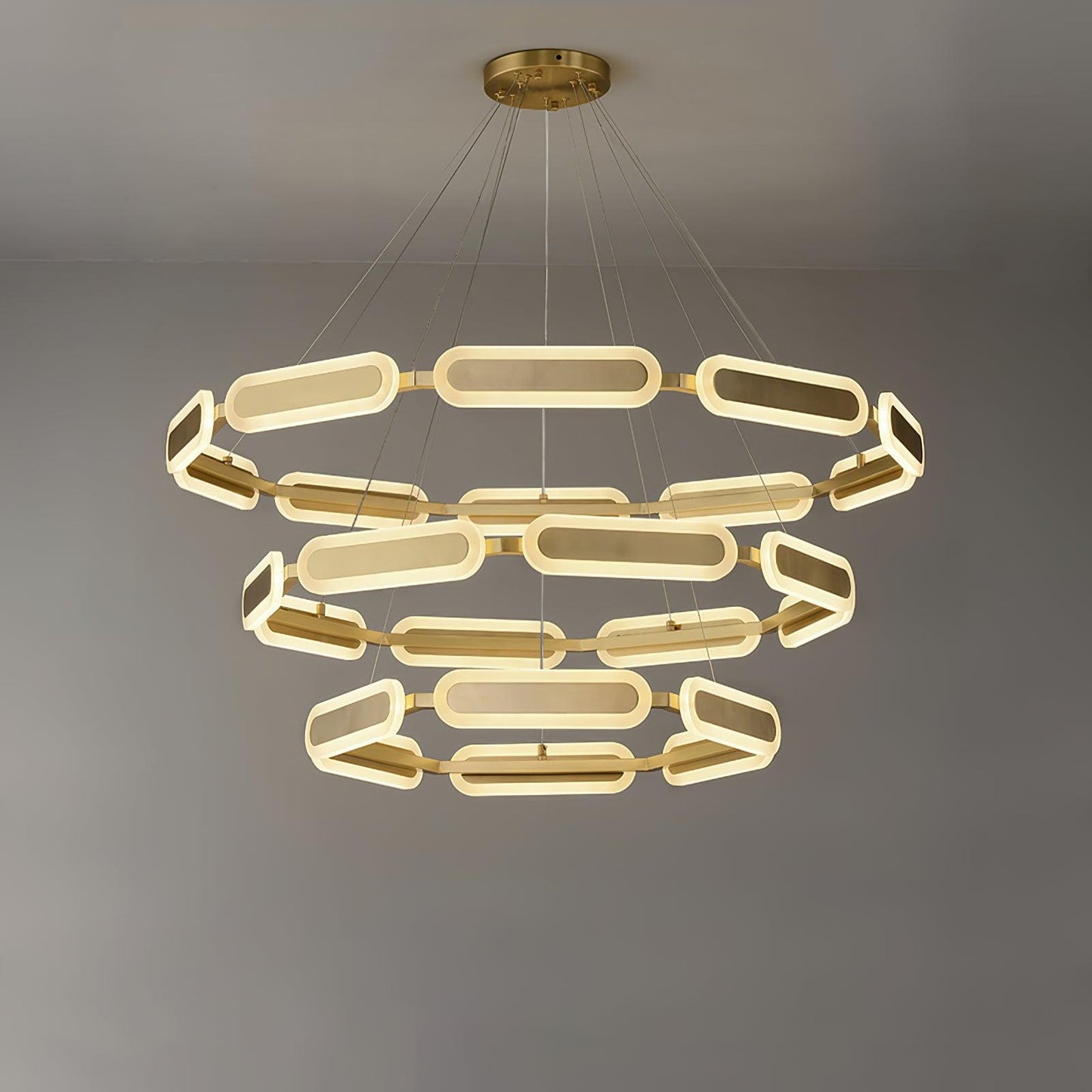 Elegant Swirl Chandelier - Contemporary Design with Adjustable Lightin