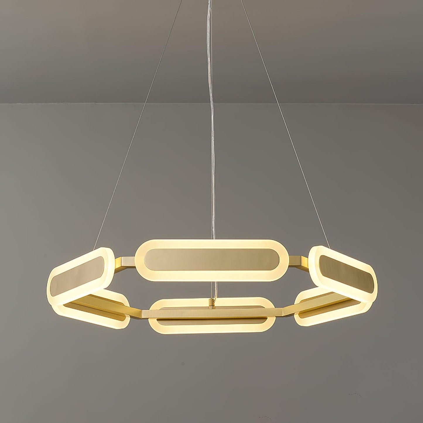Elegant Swirl Chandelier - Contemporary Design with Adjustable Lightin