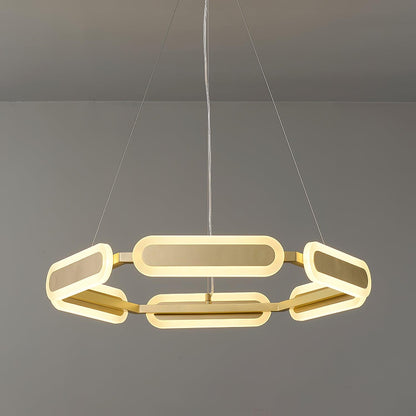 Elegant Swirl Chandelier - Contemporary Design with Adjustable Lightin