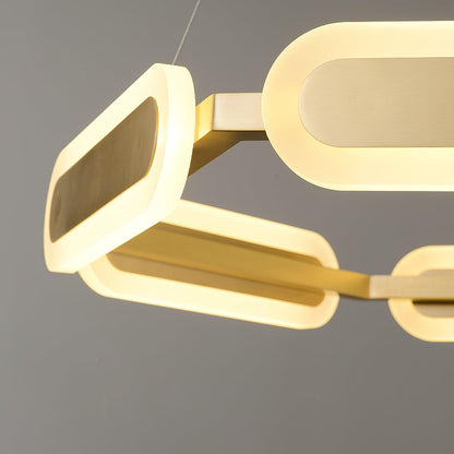 Elegant Swirl Chandelier - Contemporary Design with Adjustable Lightin