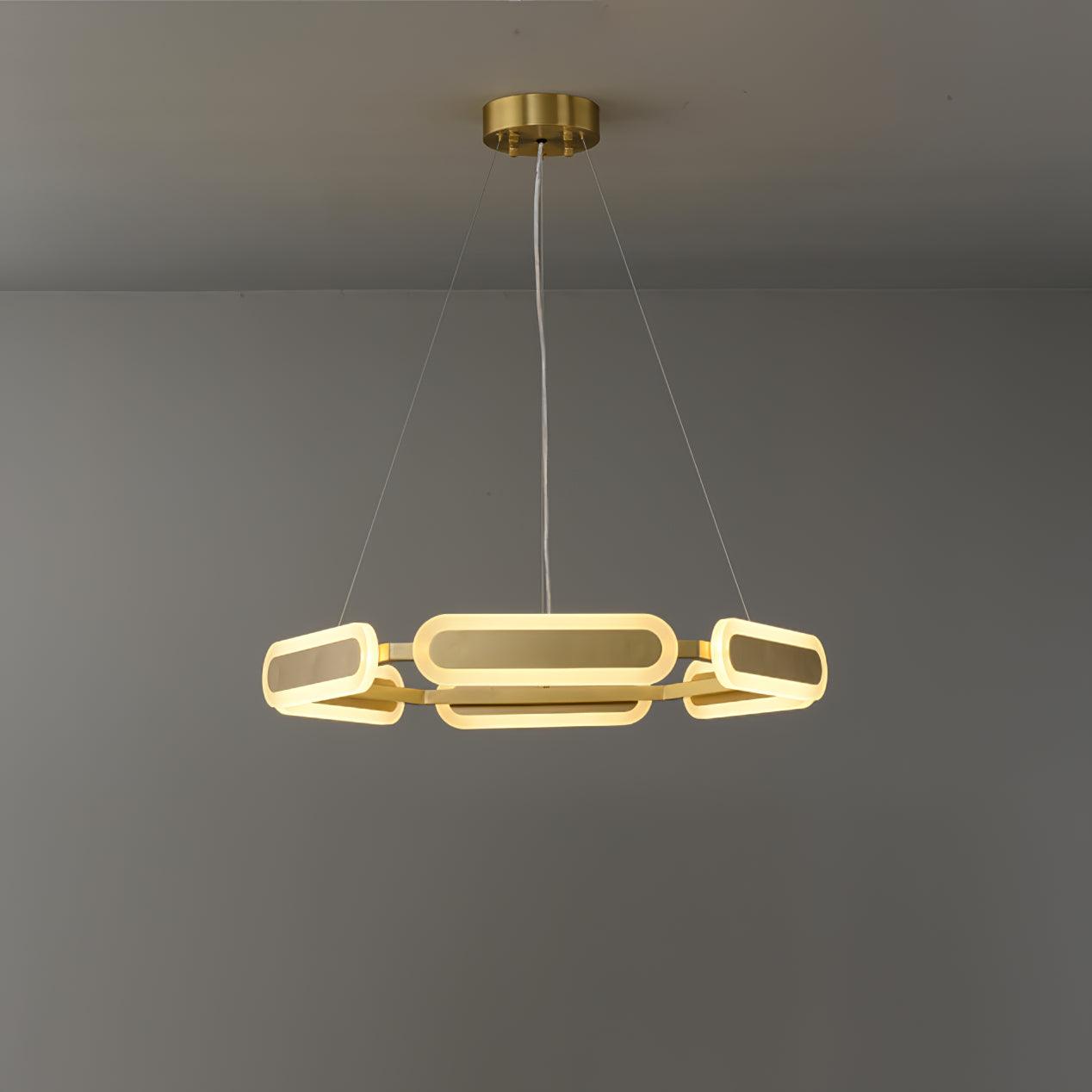 Elegant Swirl Chandelier - Contemporary Design with Adjustable Lightin