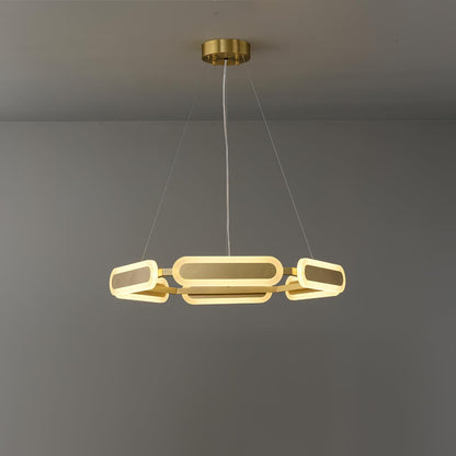 Elegant Swirl Chandelier - Contemporary Design with Adjustable Lightin