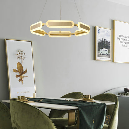 Elegant Swirl Chandelier - Contemporary Design with Adjustable Lightin