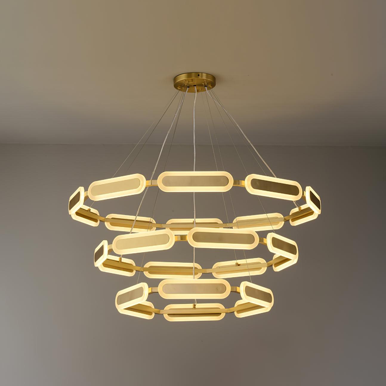 Elegant Swirl Chandelier - Contemporary Design with Adjustable Lightin