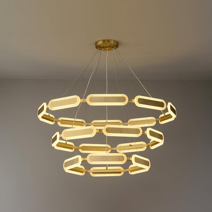 Elegant Swirl Chandelier - Contemporary Design with Adjustable Lightin