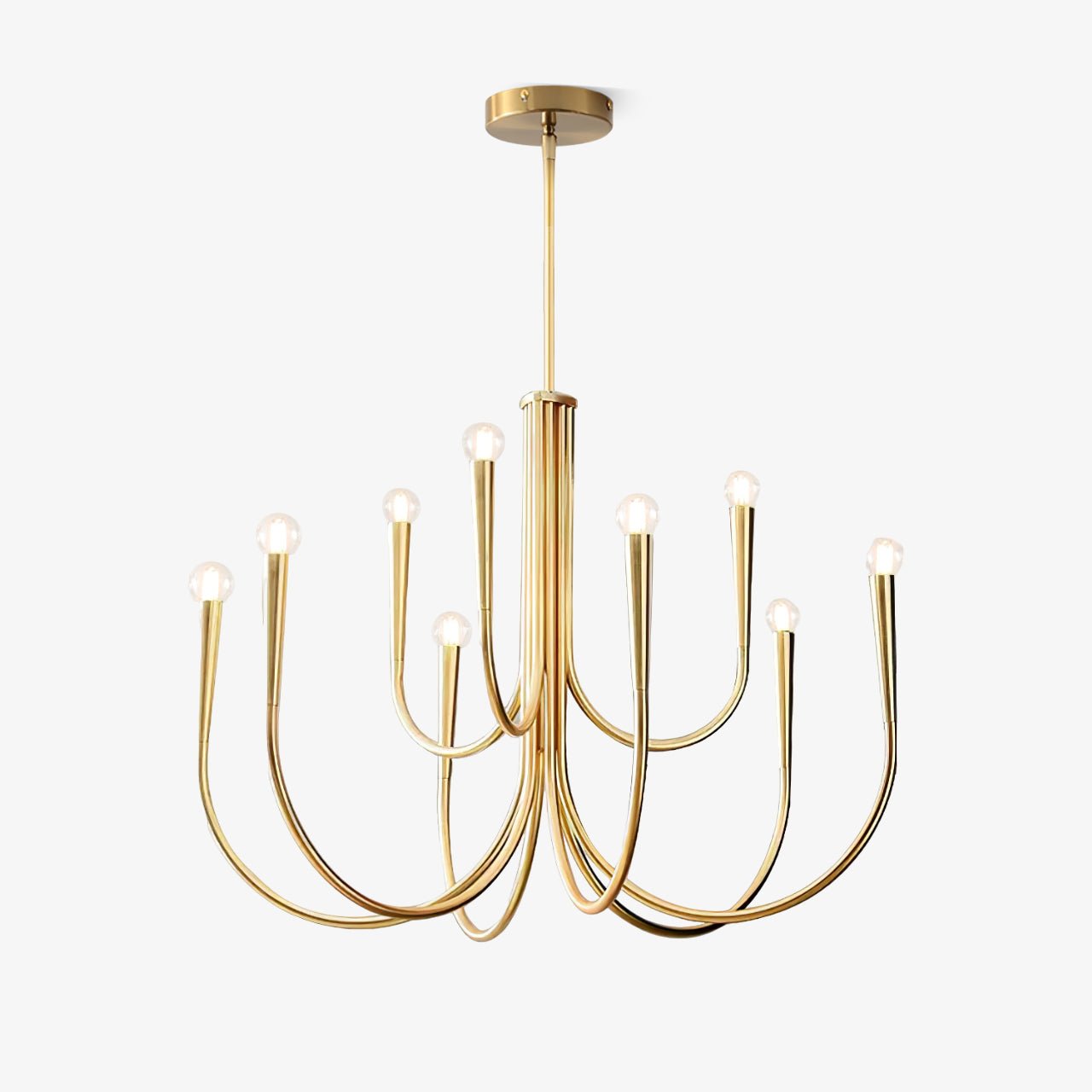Swoop Arm Chandelier - Elegant Design with Adjustable Arms & LED Compa