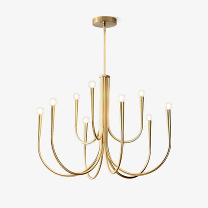 Swoop Arm Chandelier - Elegant Design with Adjustable Arms & LED Compa