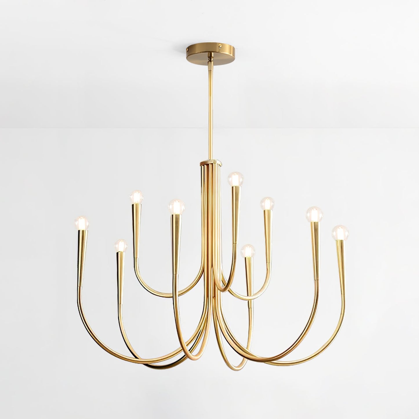 Swoop Arm Chandelier - Elegant Design with Adjustable Arms & LED Compa