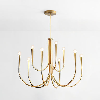 Swoop Arm Chandelier - Elegant Design with Adjustable Arms & LED Compa