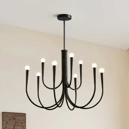 Swoop Arm Chandelier - Elegant Design with Adjustable Arms & LED Compa
