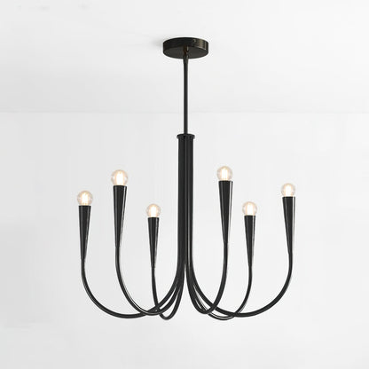 Swoop Arm Chandelier - Elegant Design with Adjustable Arms & LED Compa