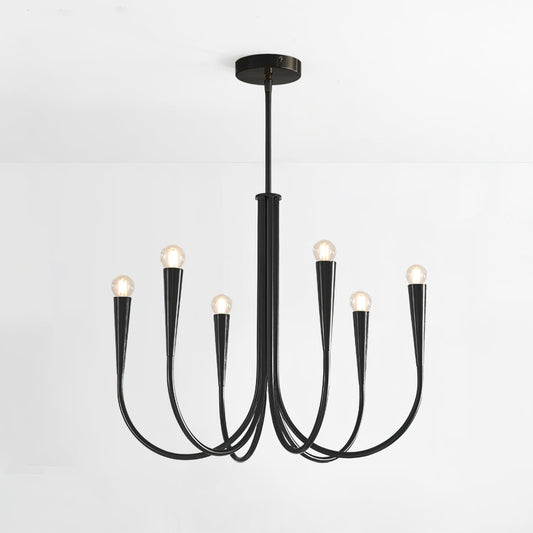 Swoop Arm Chandelier - Elegant Design with Adjustable Arms & LED Compa