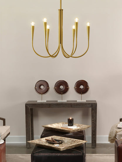 Swoop Arm Chandelier - Elegant Design with Adjustable Arms & LED Compa