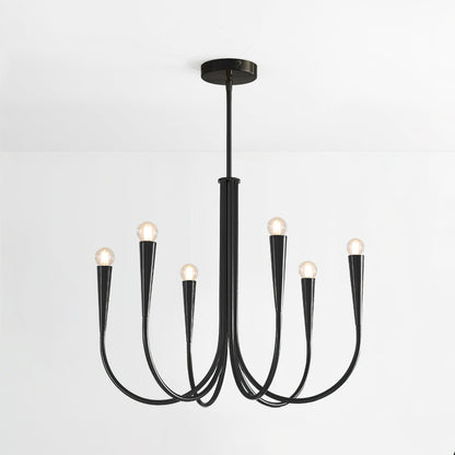 Swoop Arm Chandelier - Elegant Design with Adjustable Arms & LED Compa