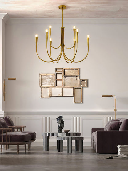 Swoop Arm Chandelier - Elegant Design with Adjustable Arms & LED Compa
