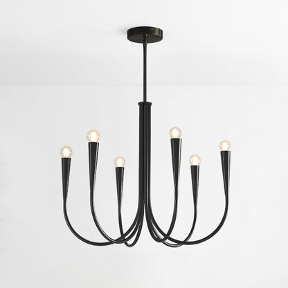 Swoop Arm Chandelier - Elegant Design with Adjustable Arms & LED Compa