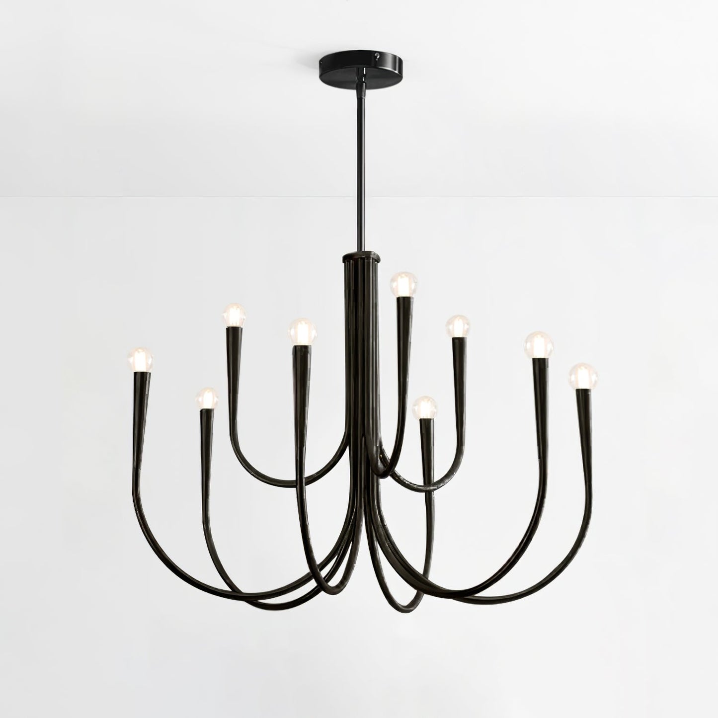 Swoop Arm Chandelier - Elegant Design with Adjustable Arms & LED Compa