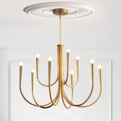 Swoop Arm Chandelier - Elegant Design with Adjustable Arms & LED Compa