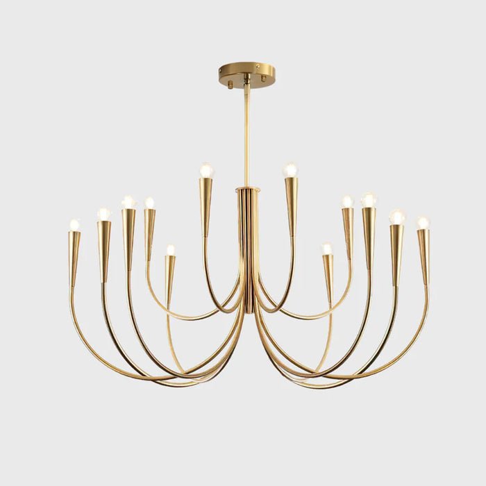 Swoop Arm Chandelier - Elegant Design with Adjustable Arms & LED Compa