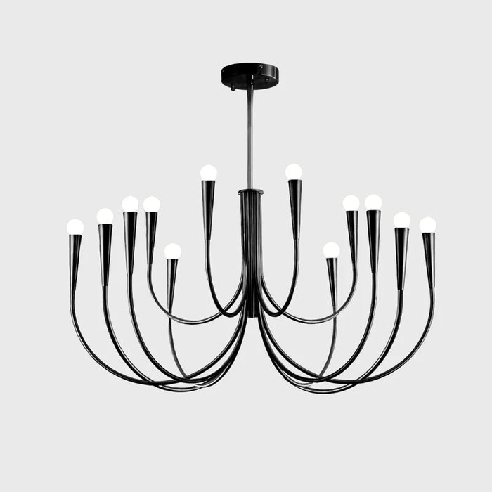 Swoop Arm Chandelier - Elegant Design with Adjustable Arms & LED Compa