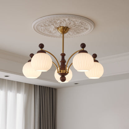 Sylvan Orb Chandelier - Elegant Design with Adjustable Height & LED Li