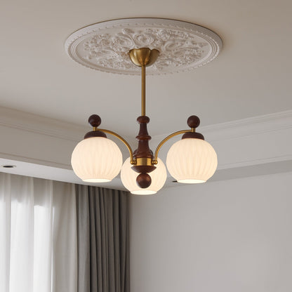 Sylvan Orb Chandelier - Elegant Design with Adjustable Height & LED Li