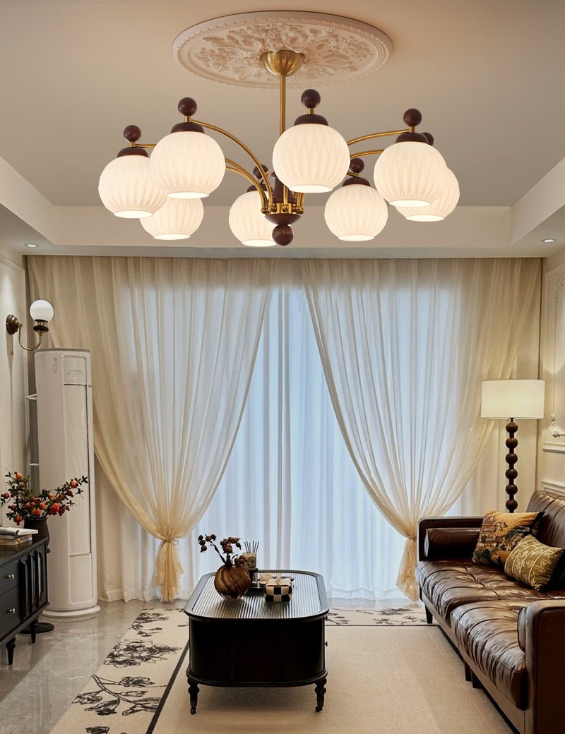 Sylvan Orb Chandelier - Elegant Design with Adjustable Height & LED Li